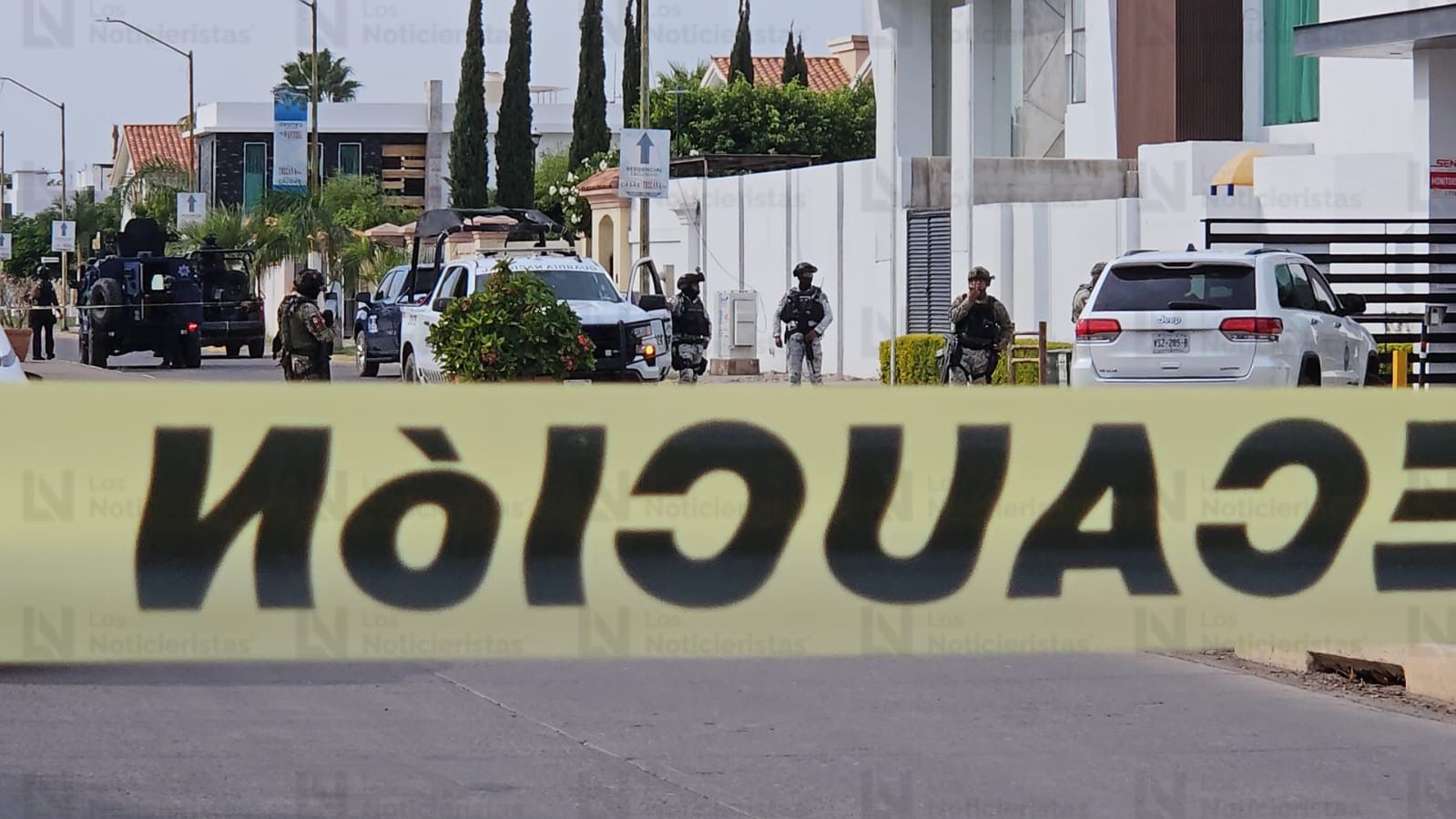 Operativo sobre el bulevar Toscana en las inmediaciones de Stanza Toscana y Valle Alto, Culiacán.