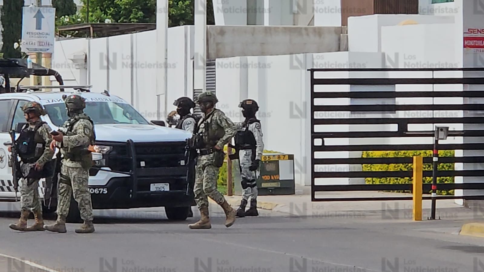 Operativo sobre el bulevar Toscana en las inmediaciones de Stanza Toscana y Valle Alto, Culiacán.