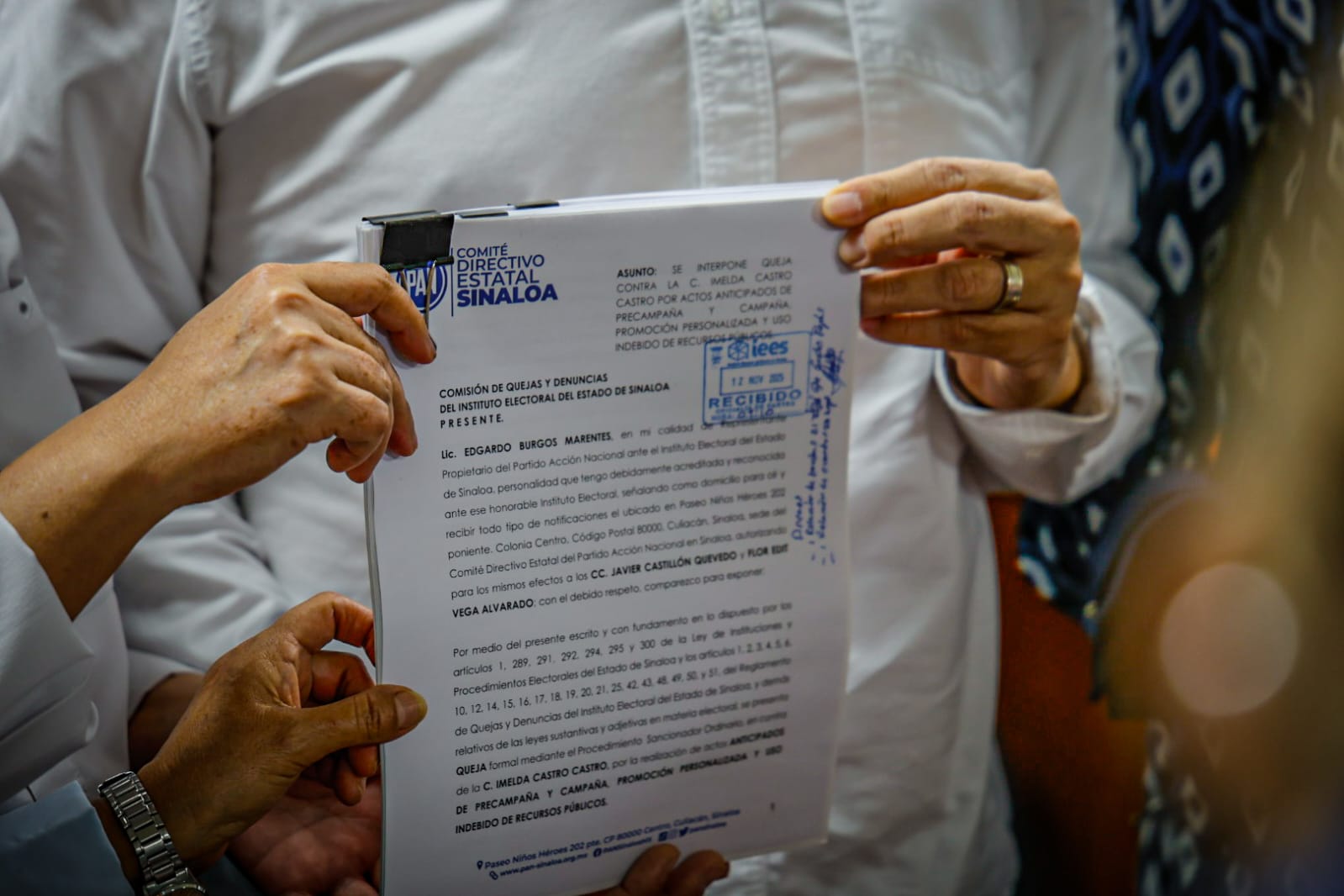 PAN denuncia ante el IEES por actos de campaña anticipados