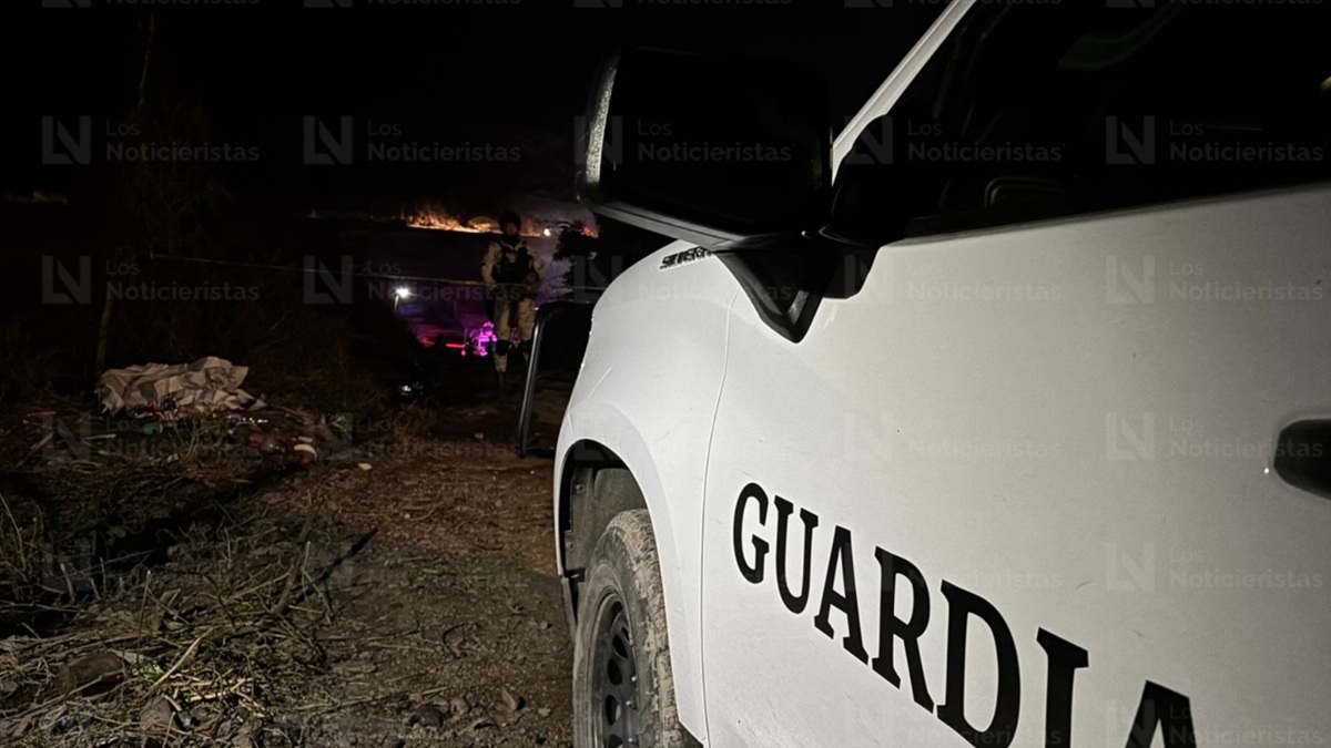 Guardia Nacional resguarda escena del crimen en la colonia Bicentenario, en Culiacán