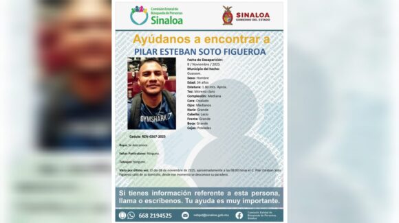 Buscan a Pilar Esteban desaparecido en el municipio de Guasave, Sinaloa