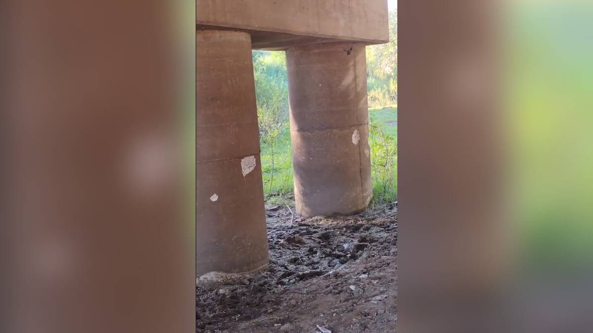 pilares del puente en La Brecha Guasave