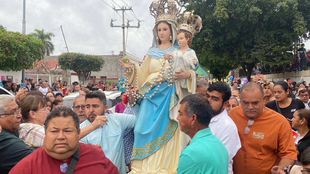 Recorrido de la Virgen del Rosario en Guasave, Sinaloa