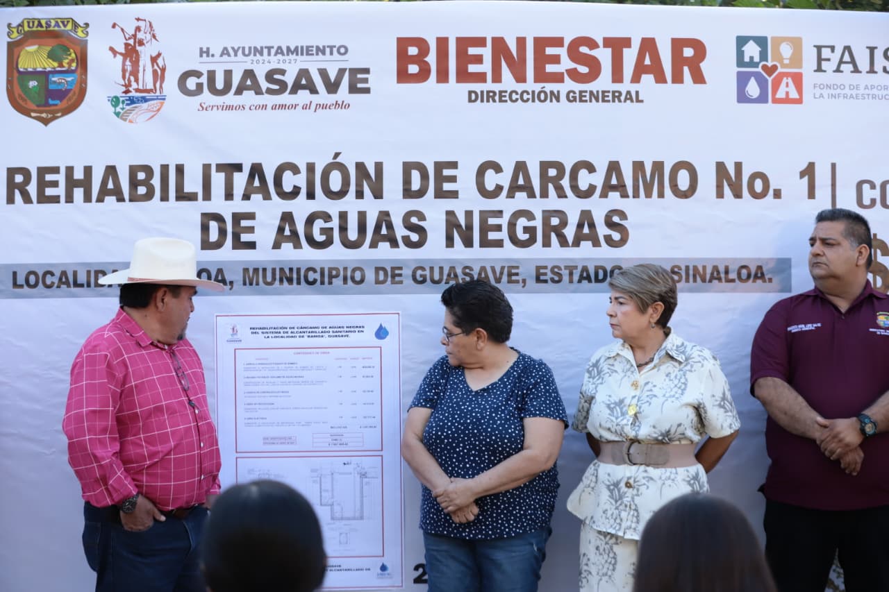Arranca rehabilitación del cárcamo de drenaje en Bamoa, Guasave