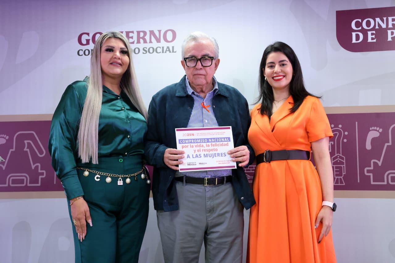ruben rocha durante su participacion en la mañanera