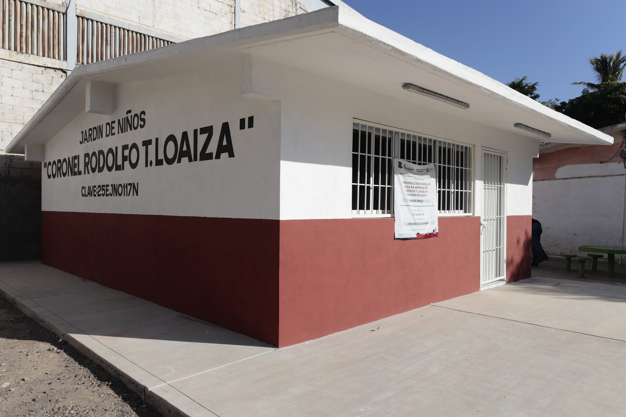 Entregan aula en el Jardín de Niños Rodolfo T. Loaiza; en Guasave