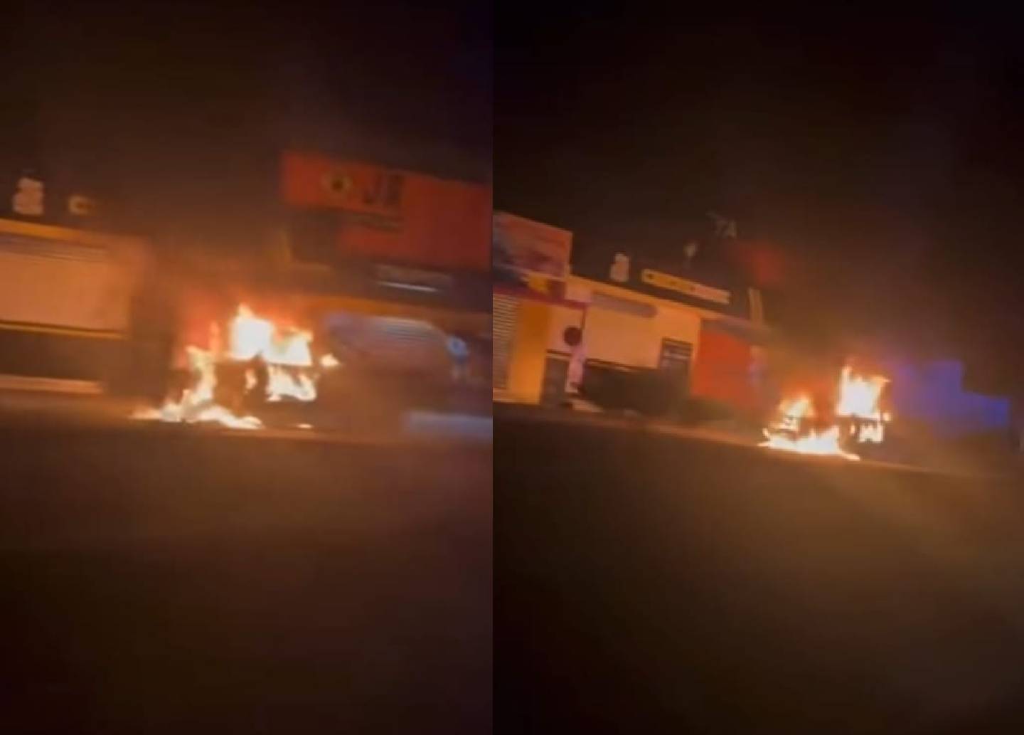 se incendia patrulla en mazatlan