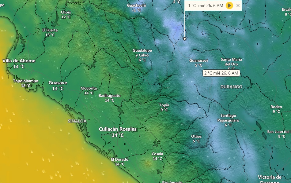 clima en sinaloa y mexico