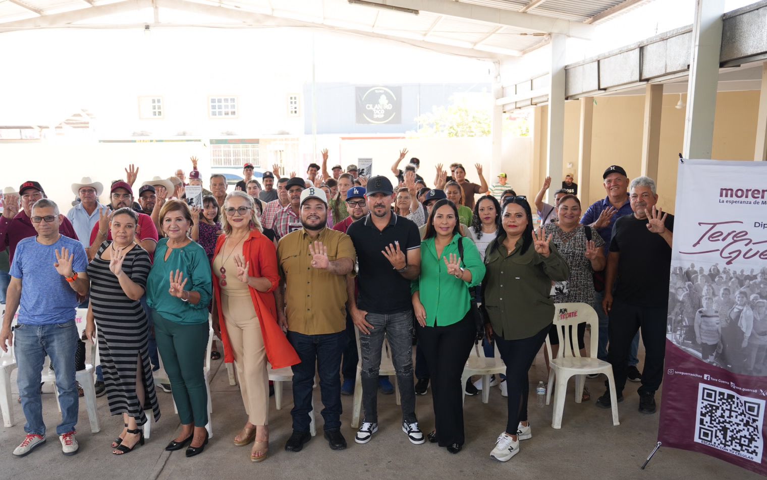 tere guerra en su recorrido por sinaloa