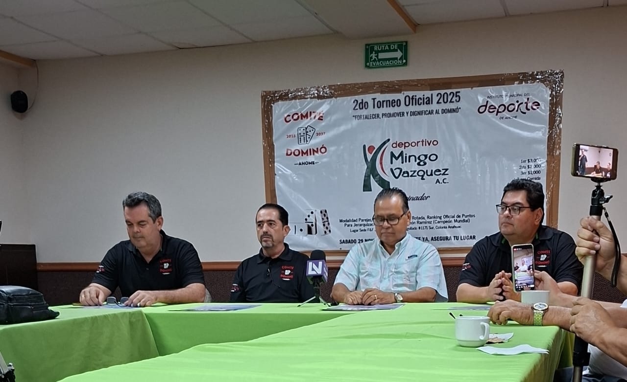 Ahome se alista para vivir su 2do Torneo Oficial de Dominó 2025