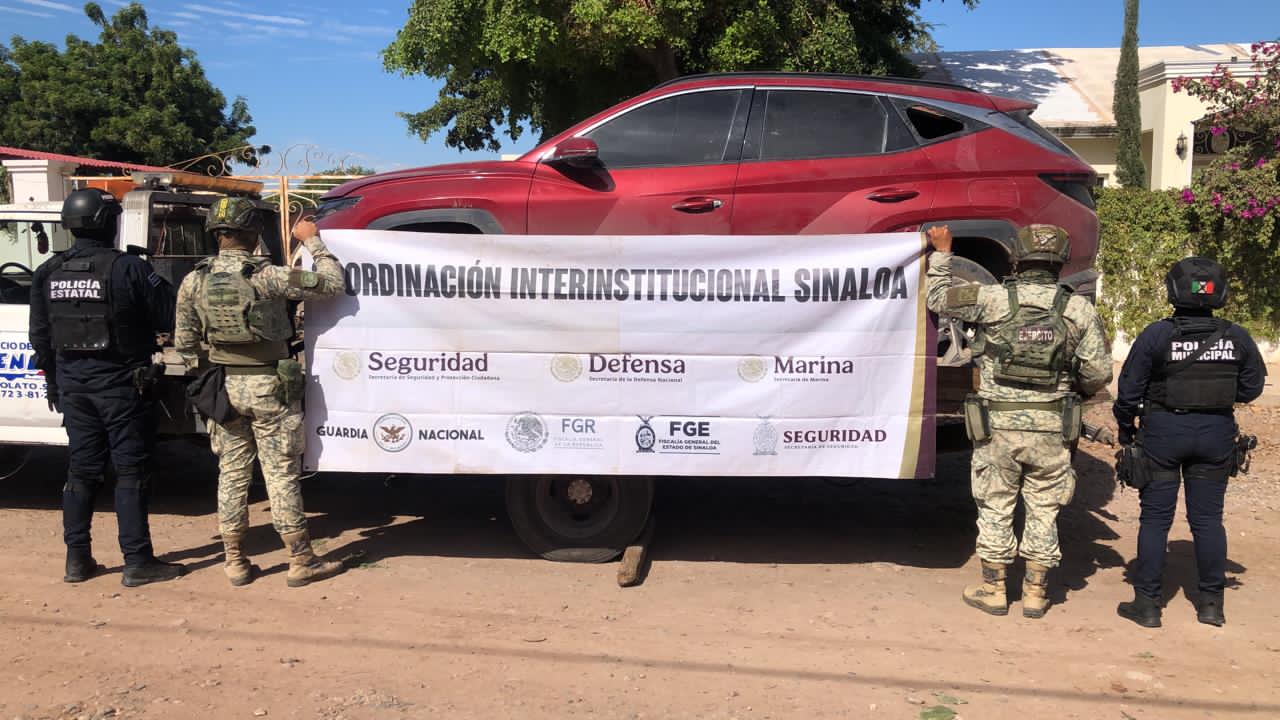 Aseguran objetos ilícitos en Villa Juárez, Navolato, Sin.