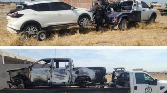 Recuperan dos vehículos robados y destruyen un artefacto explosivo en Villa Juárez en Navolato, Sinaloa