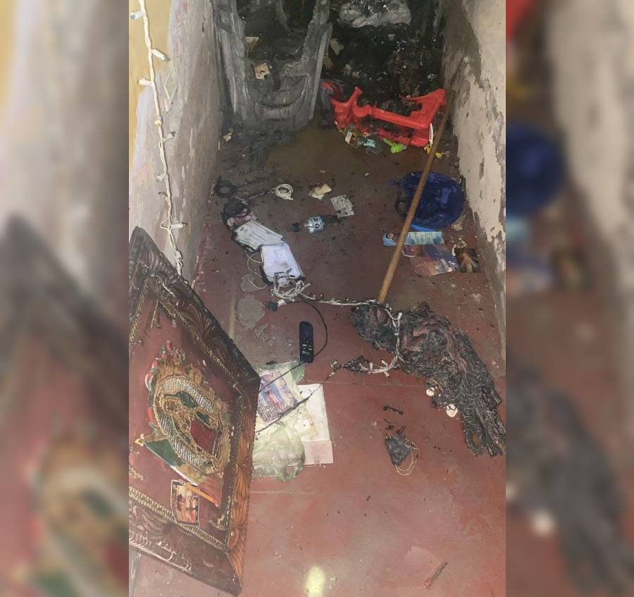 virgen de guadalupe se salva de incendio