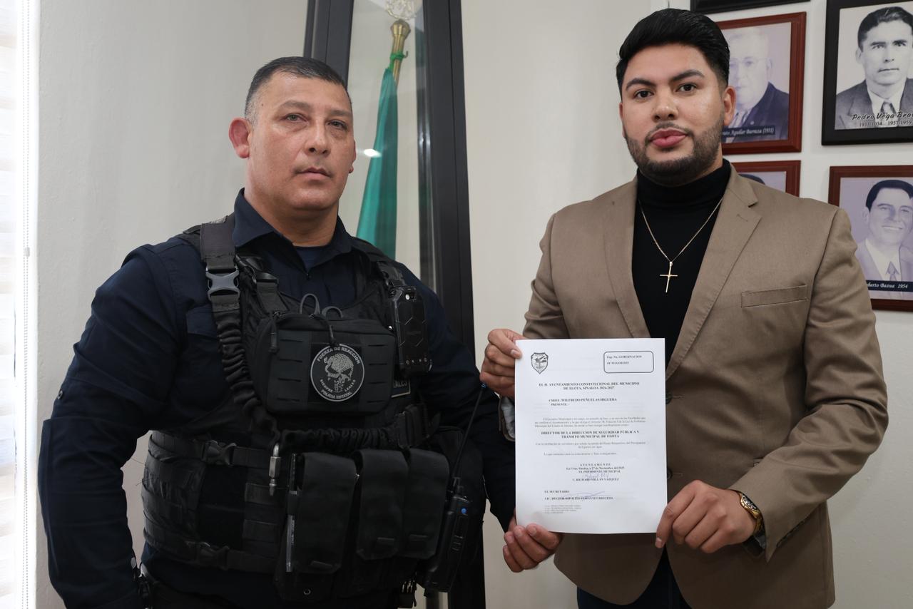 Wilfrido Peñuelas asume la dirección de Seguridad Pública y Tránsito de Elota