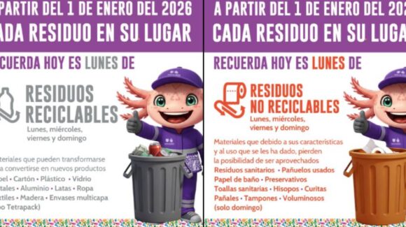 A partir del 1 de enero de 2026, separar la basura será obligatorio en CDMX