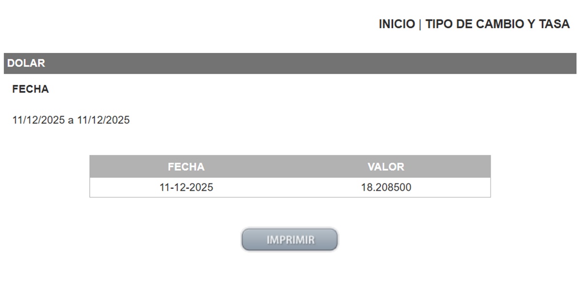 DOLAR DOF 11 DIC 25