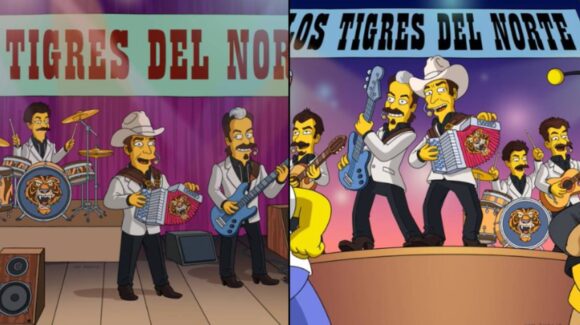 ¡Los Tigres del Norte se vuelven amarillos en Los Simpson!