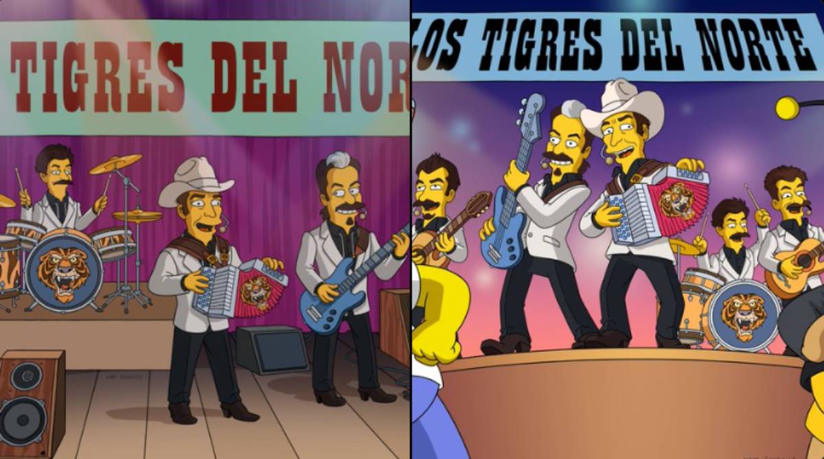 Los Tigres del Norte llegan a Los Simpson con un corrido