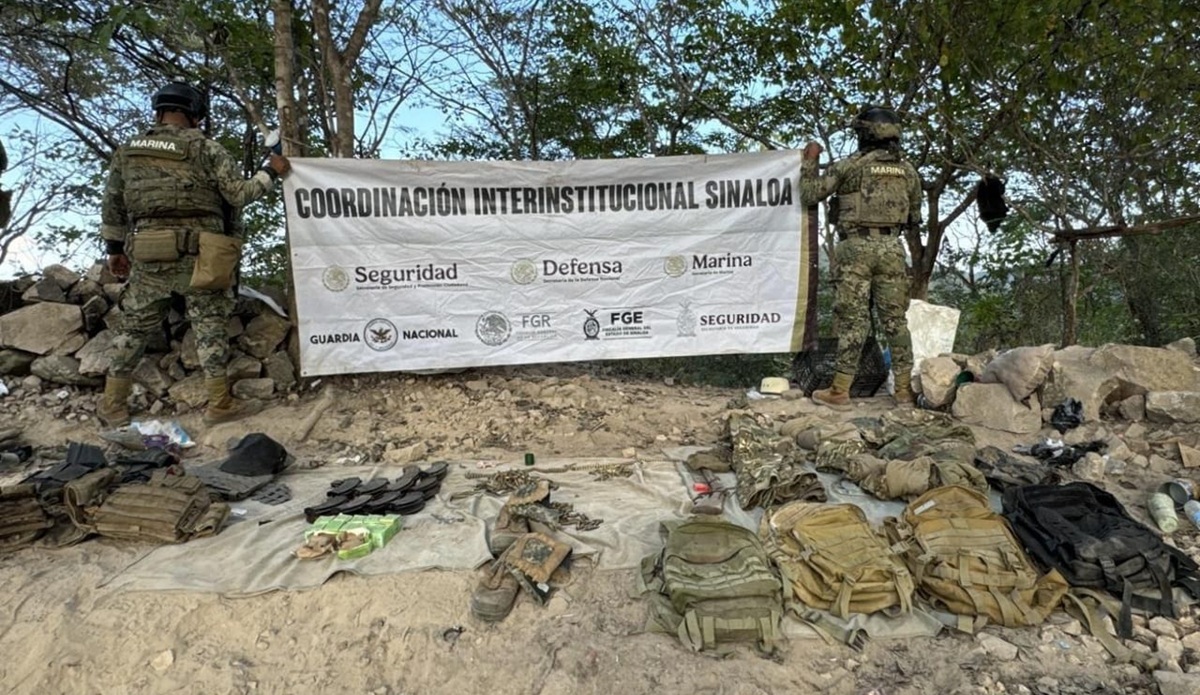 Aseguramiento de arsenal en San Ignacio, en Sinaloa