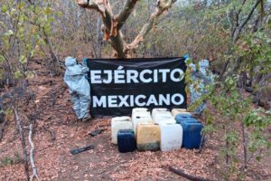Aseguran laboratorio de droga sintética en Mocorito, Sinaloa