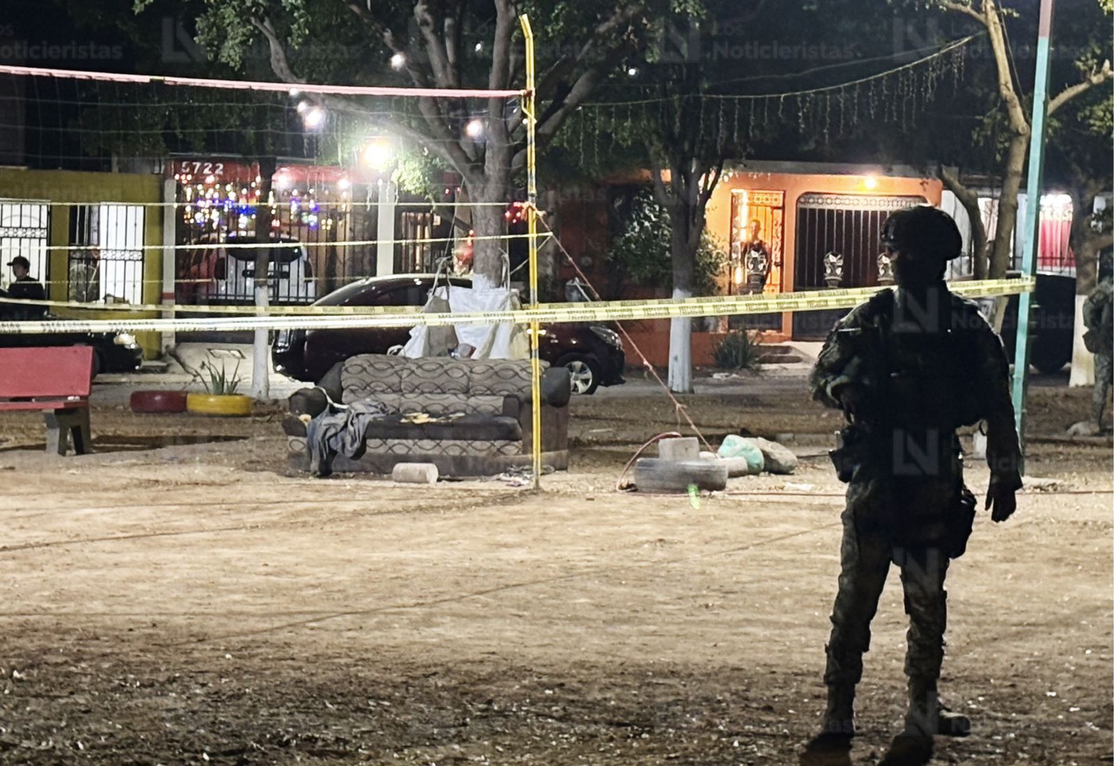 Ejército resguarda el lugar donde un joven fue asesinado en Chulavista, en Culiacán