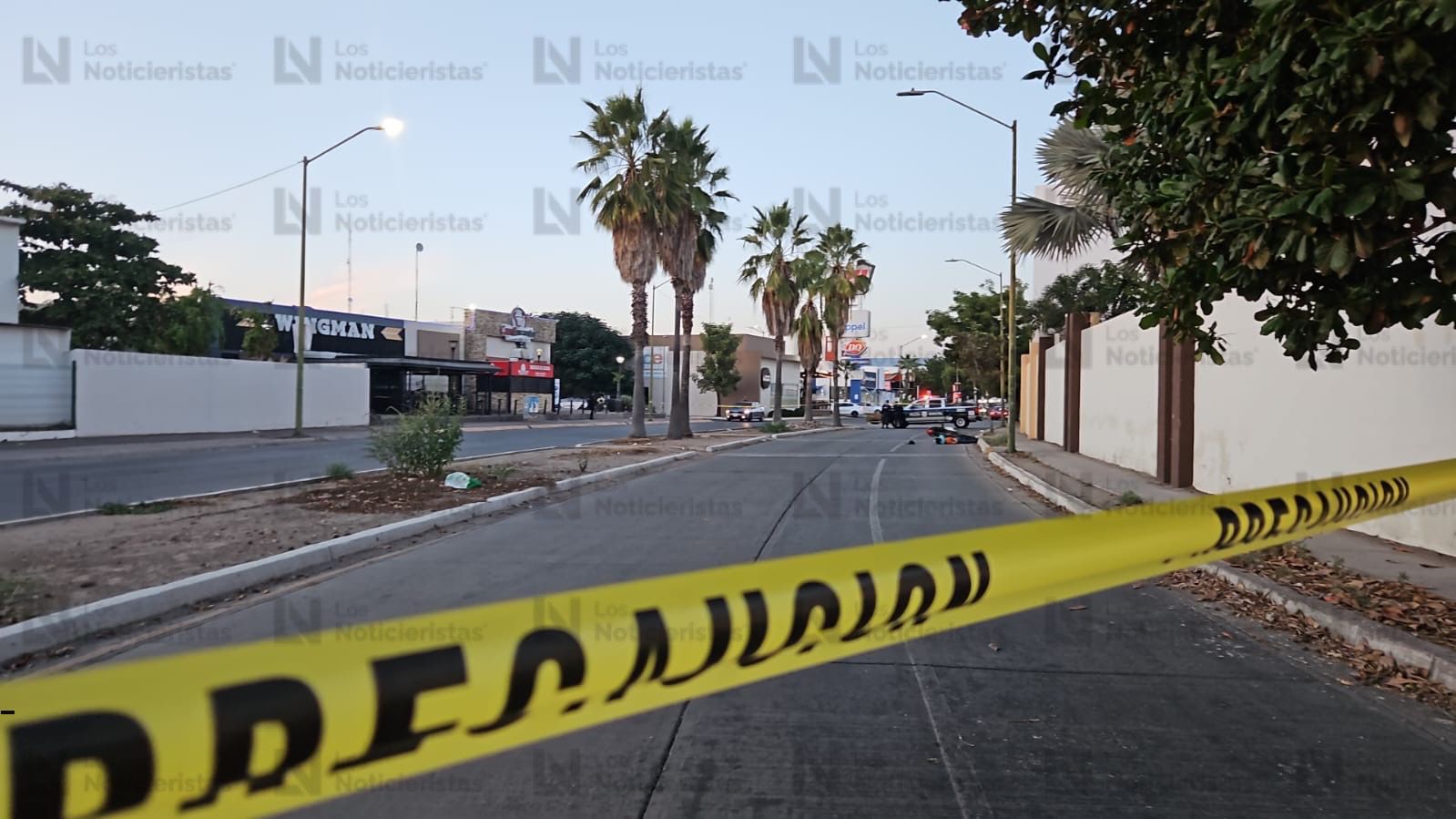 Cinta amarilla delimita la zona del crimen en Valle Alto, en Culiacán