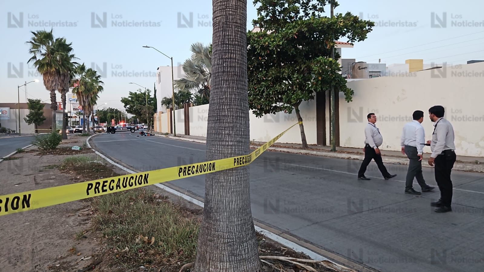 Cinta amarilla delimita la zona del crimen en Valle Alto, en Culiacán
