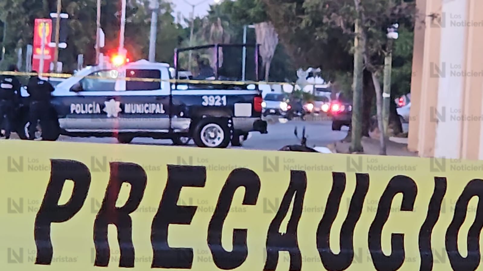Cinta amarilla delimita la zona del crimen en Valle Alto, en Culiacán