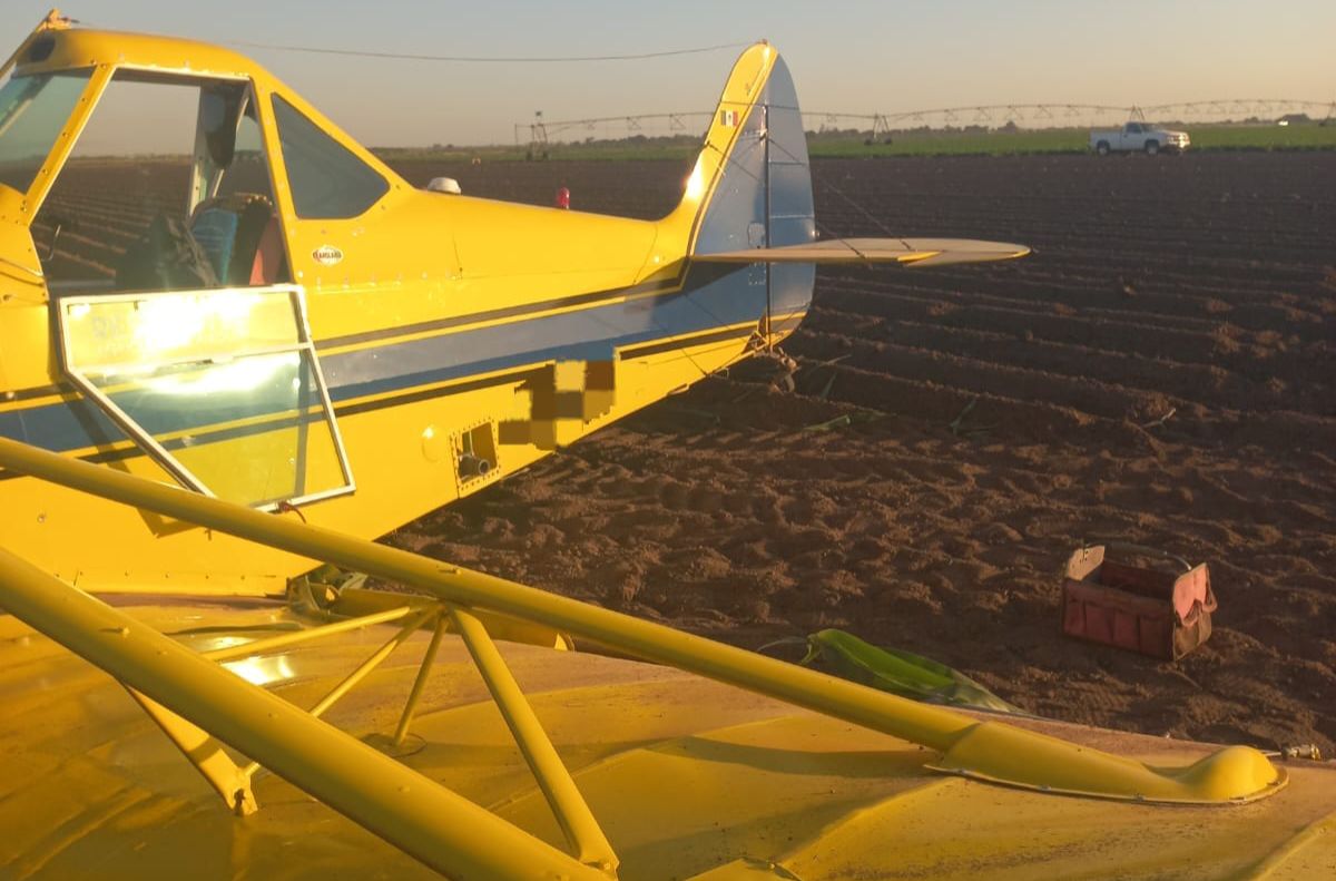 Avioneta aterriza de emergencia en Guasave