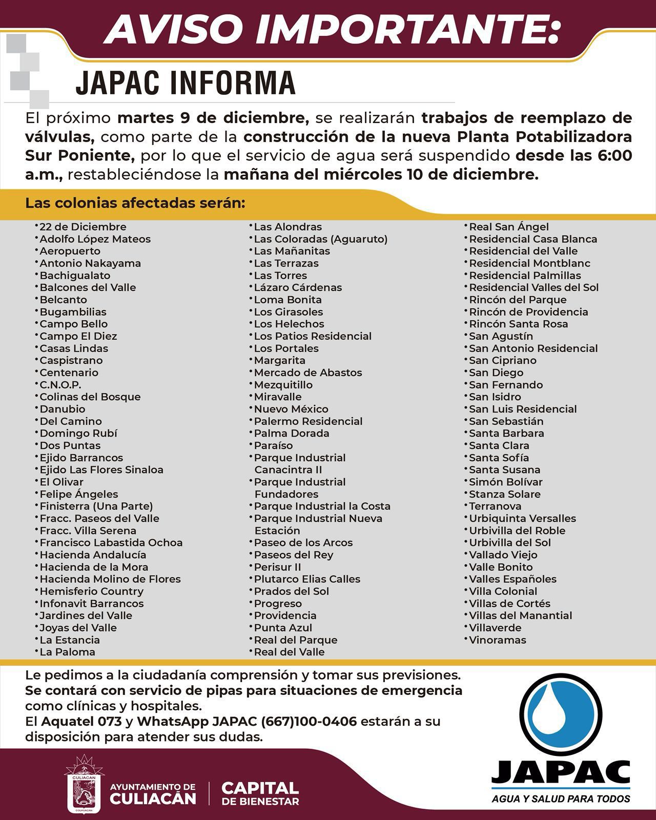 aviso japac