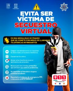 Evite ser víctima de secuestro virtual