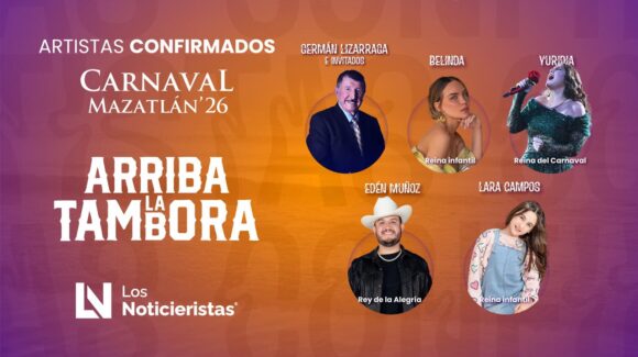 Belinda, Yuridia, Lara Campos, Edén Muñoz y Germán Lizárraga: la cartelera del Carnaval de Mazatlán 2026