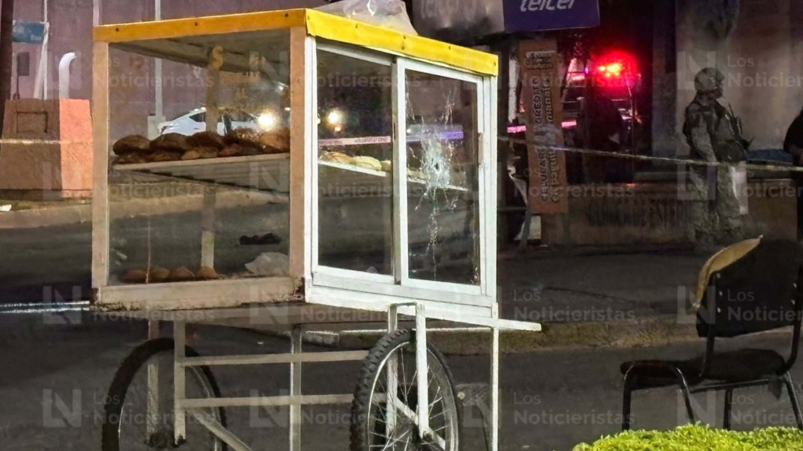 Carrito de pan resulta dañado tras ataque a balazos al Casino Flamingo, en Culiacán