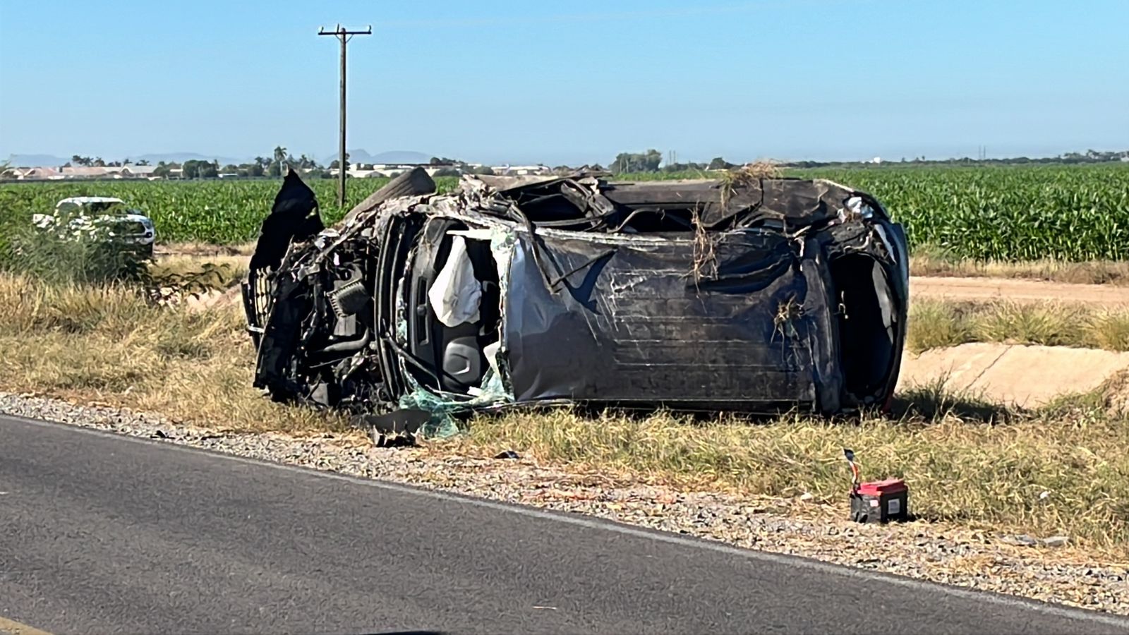 choque entre camioneta y camion de jornaleros