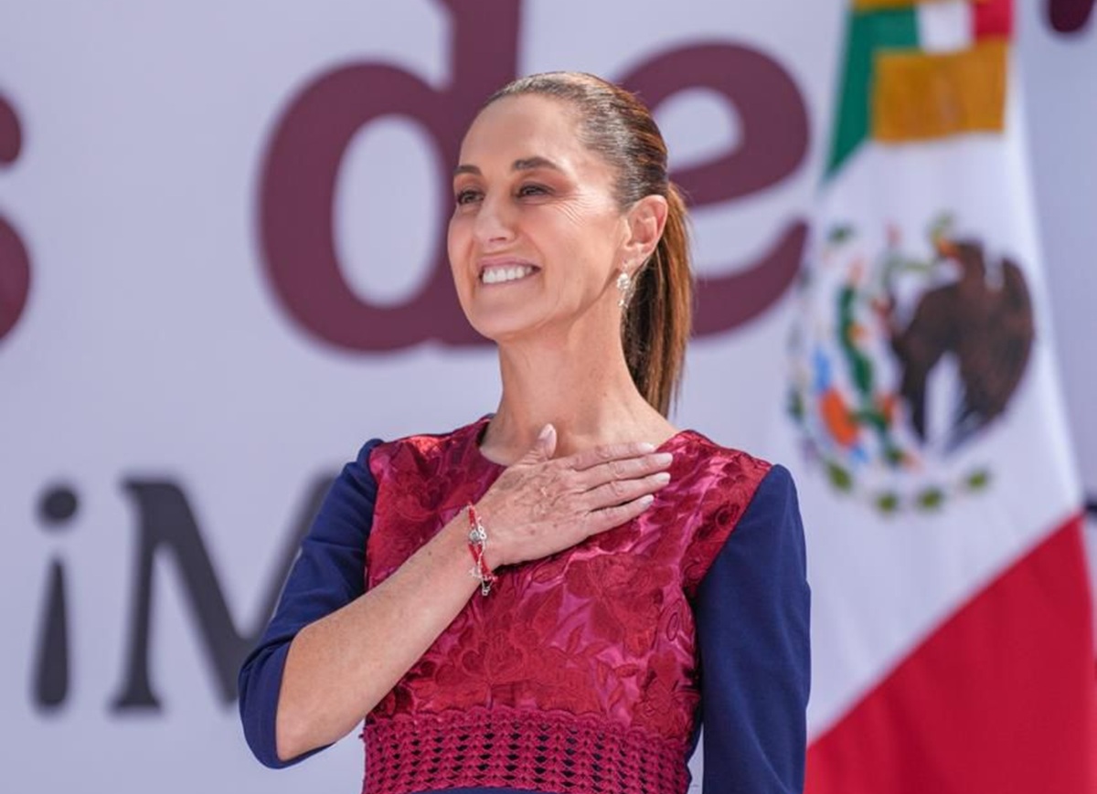 Claudia Sheinbaum en mitin por los 7 años de la 4T