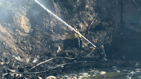 Hay un avance del 50% para sofocar el incendio en el Piggy Back, al sur de Culiacán, Sinaloa: SSPE