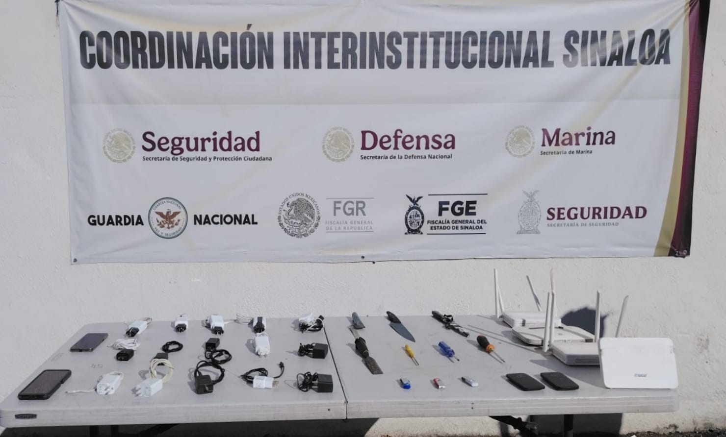 Decomisan teléfonos, internet y puntas en nueva revisión al penal de Aguaruto en Culiacán