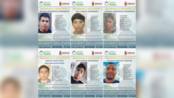 Emiten fichas de búsqueda por seis hombres desaparecidos en Concordia, Sinaloa