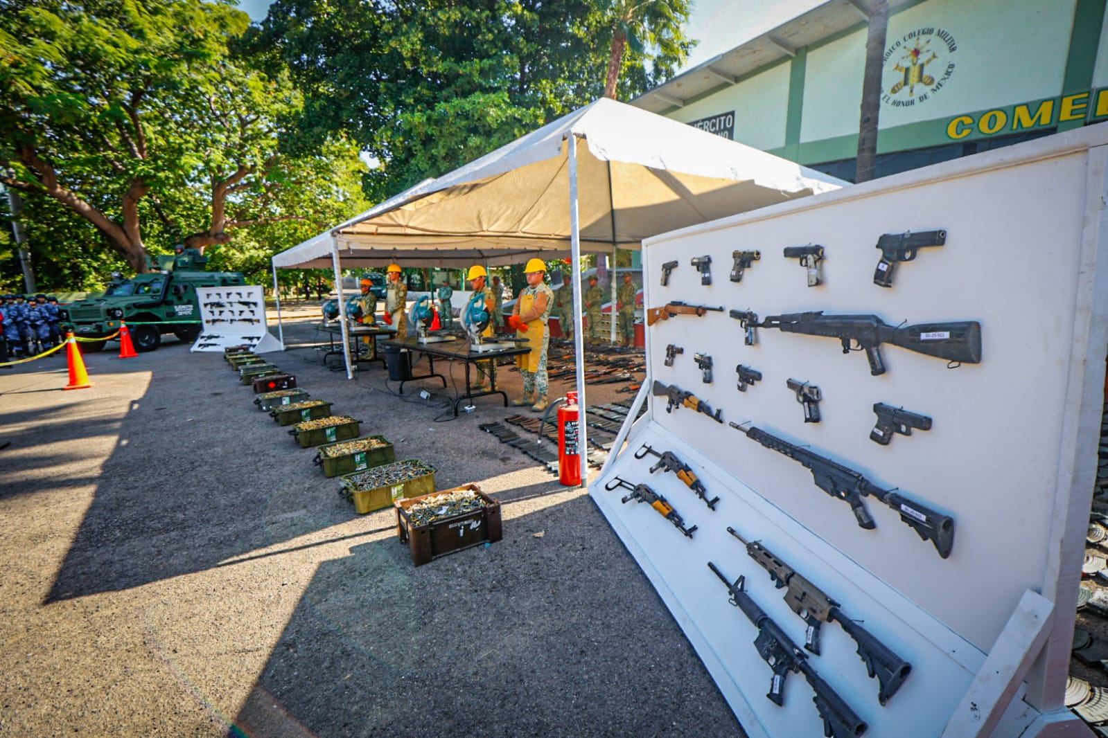 Destrucción de armas decomisadas y donadas en Sinaloa