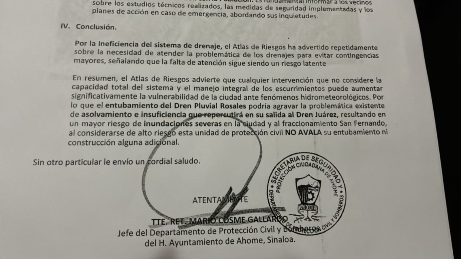 documento siete de vecinos de la san fernando compra de area verde por exalcalde de ahome