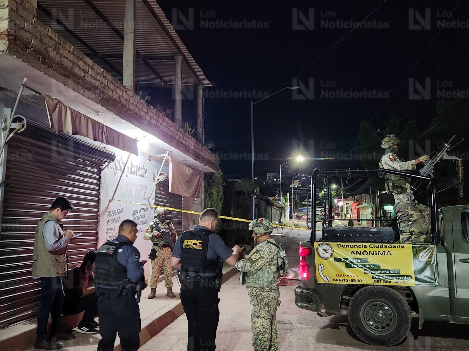 Ejército resguarda lugar donde dos hombres fueron asesinados en Culiacán