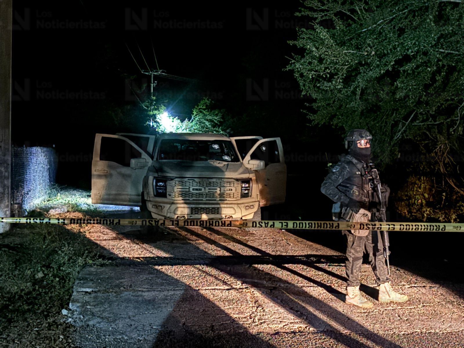 Camioneta Ford Raptor asegurada tras enfretamiento en Tepuche, Culiacán
