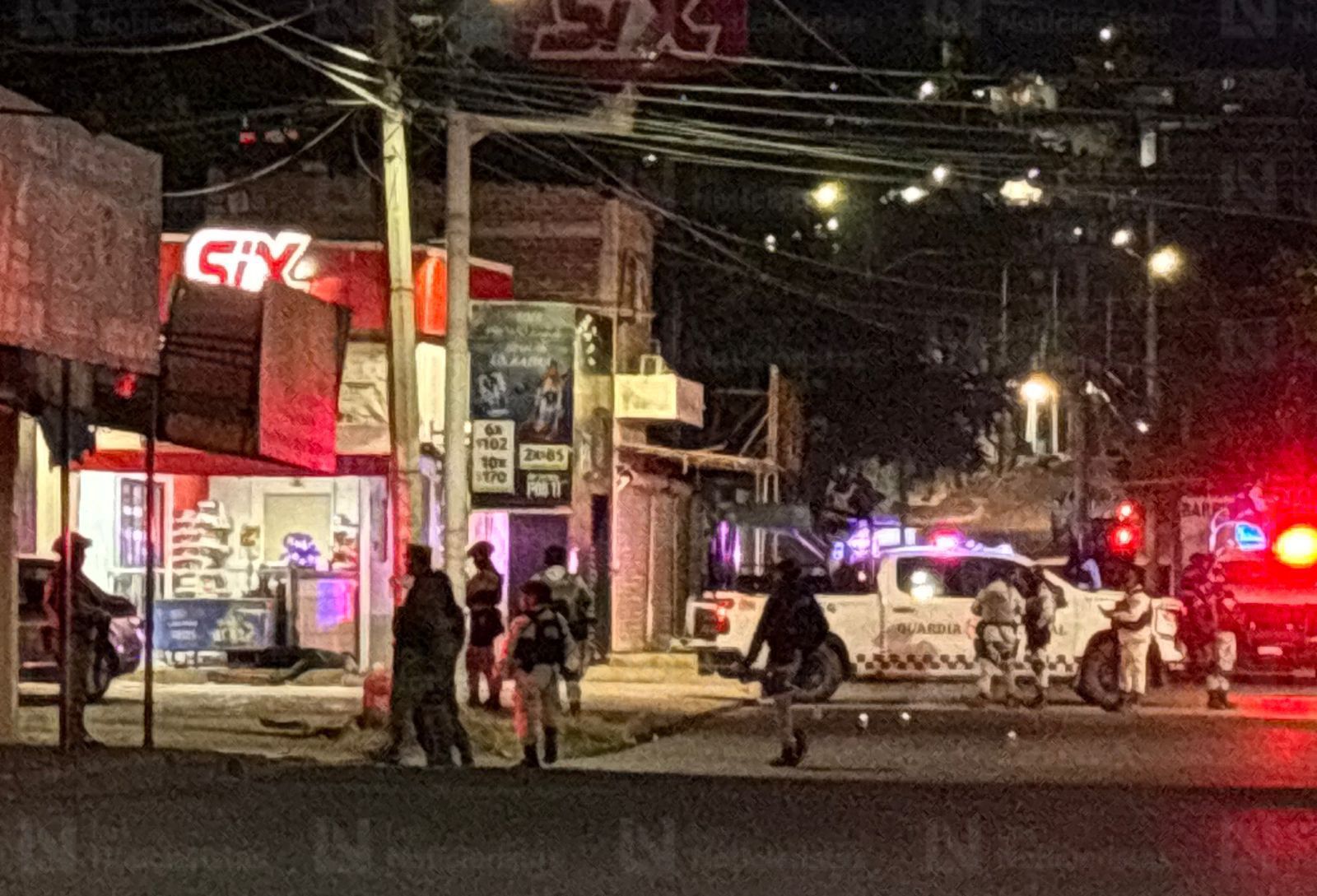 Guardia Nacional resguardan escena del crimen en Culiacán