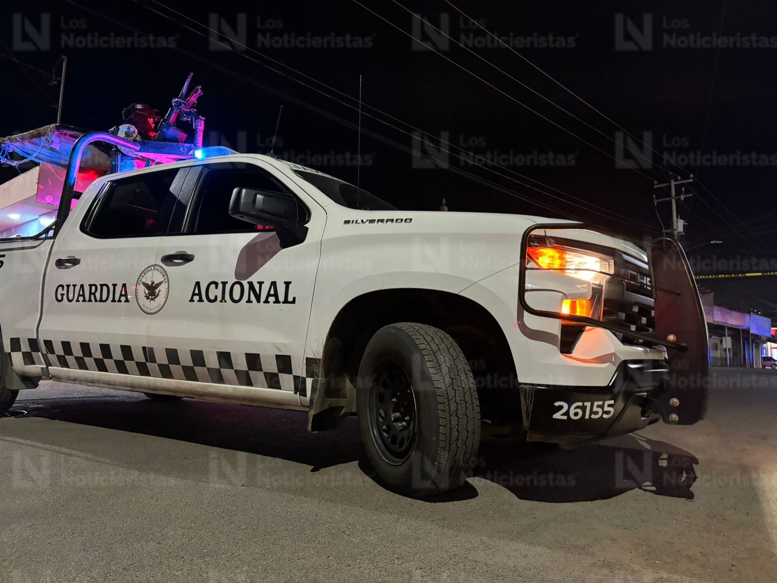 Guardia Nacional en la escena del crimen en Culiacán