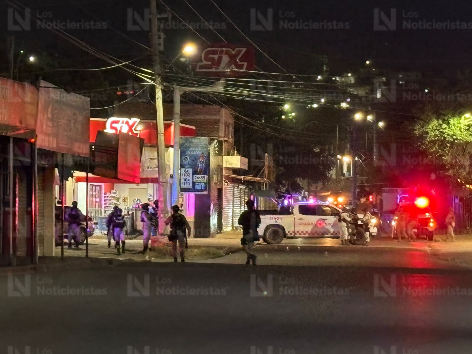 Guardia Nacional resguardan escena del crimen en Culiacán