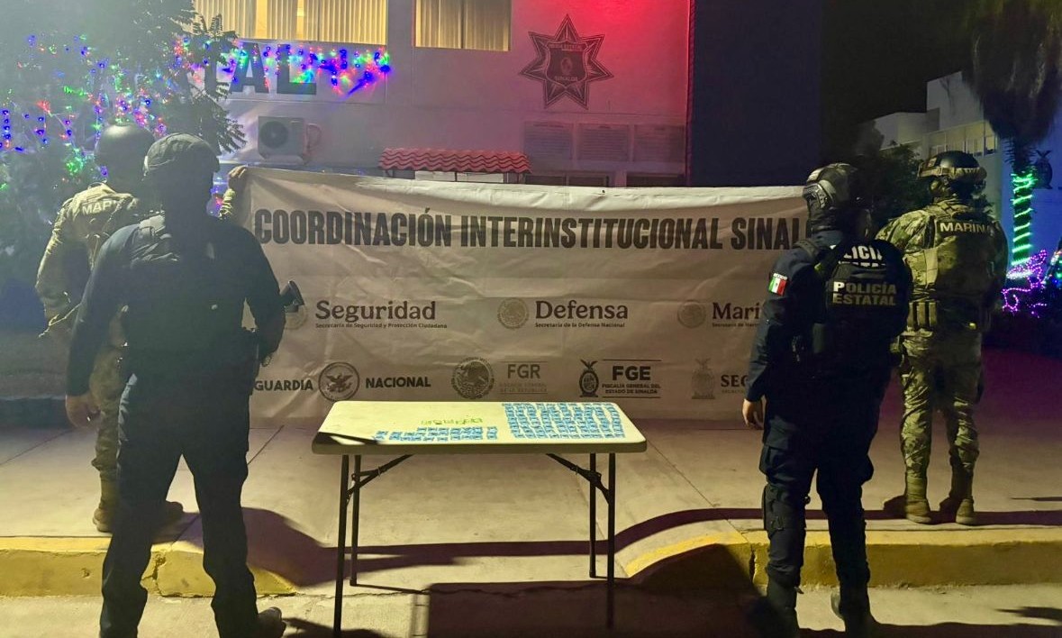 Droga asegurada en Culiacán, Sinaloa
