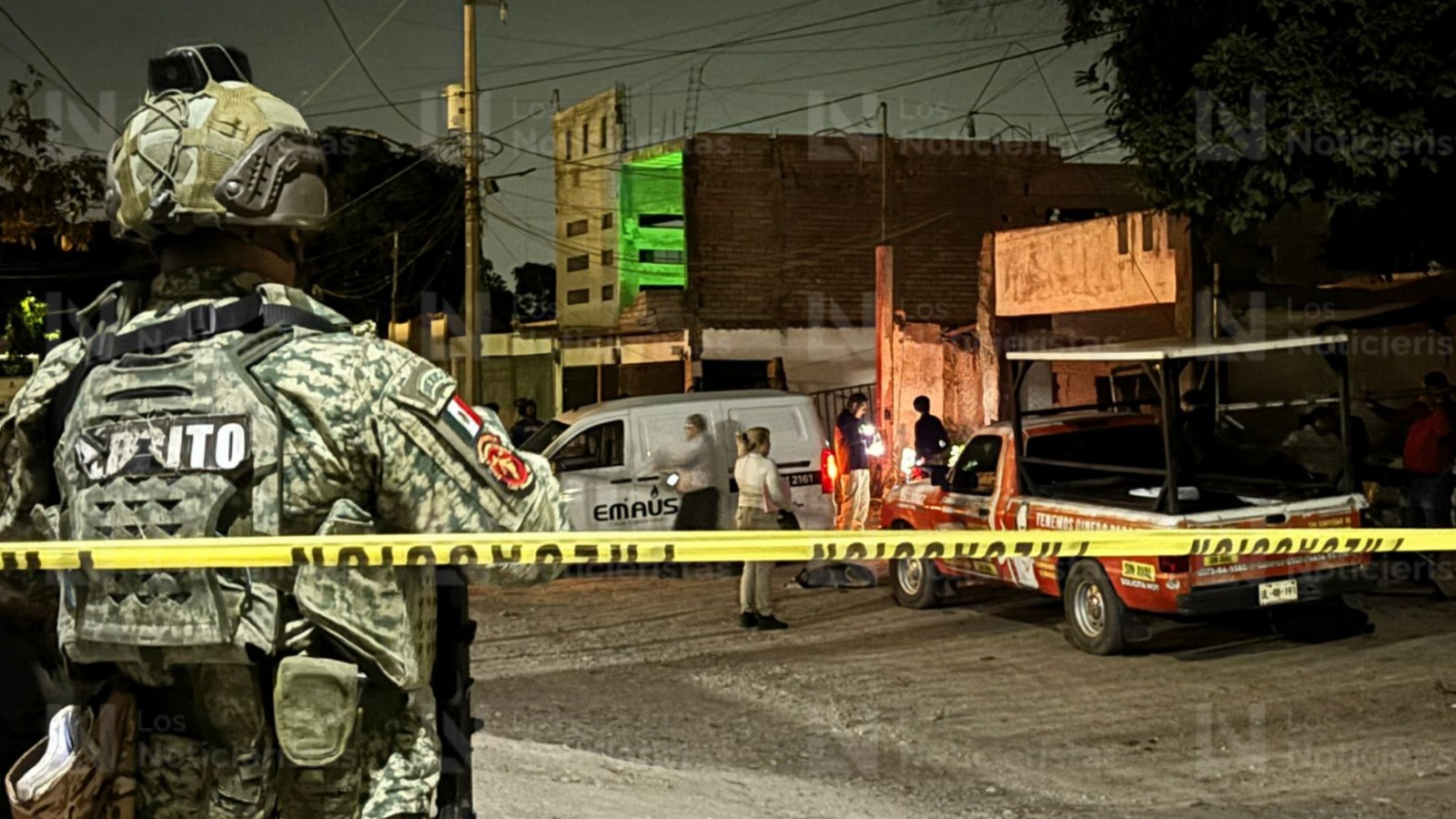 Ejército resguarda la escena del crimen