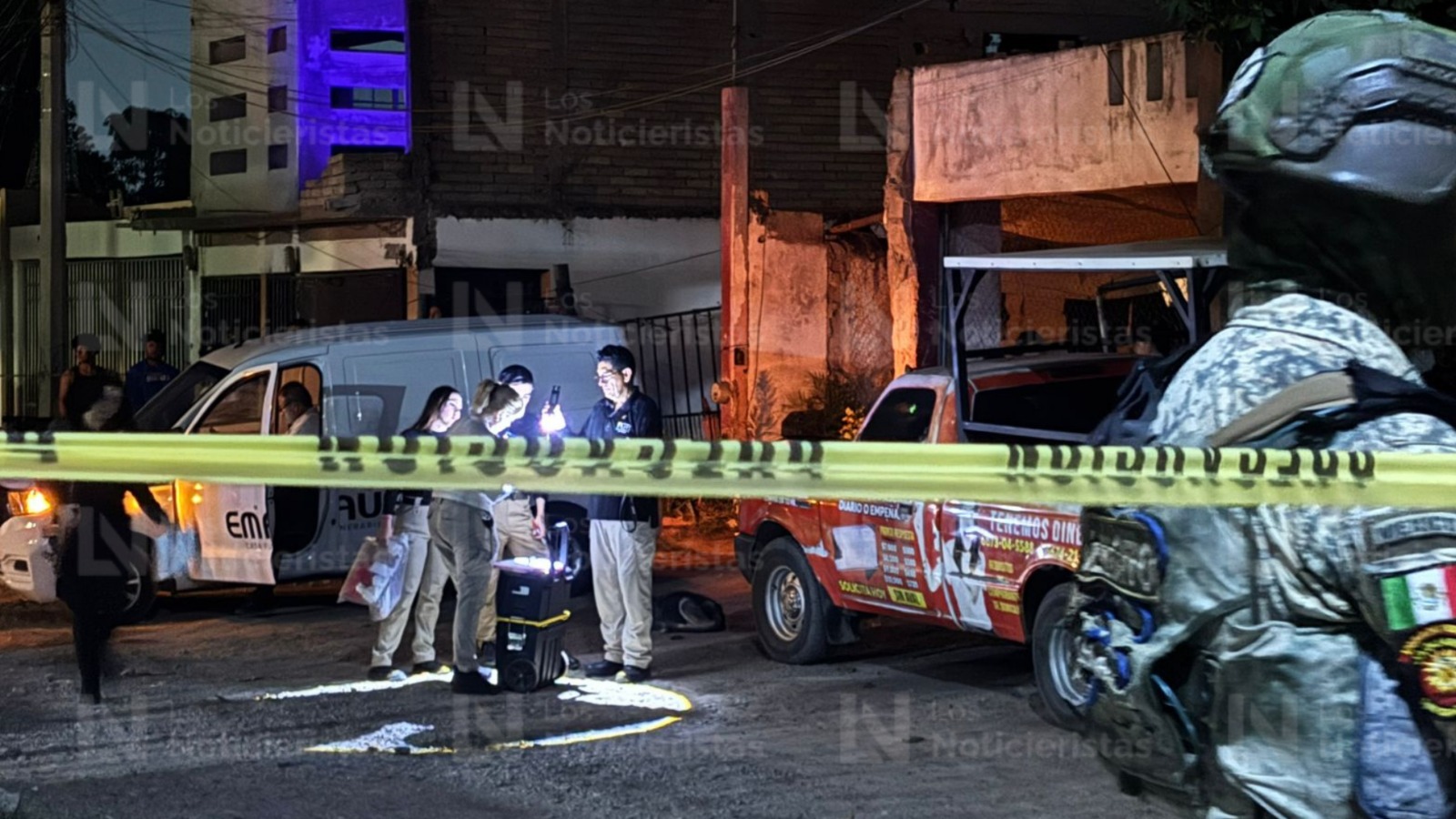 Ejército resguarda la escena del crimen