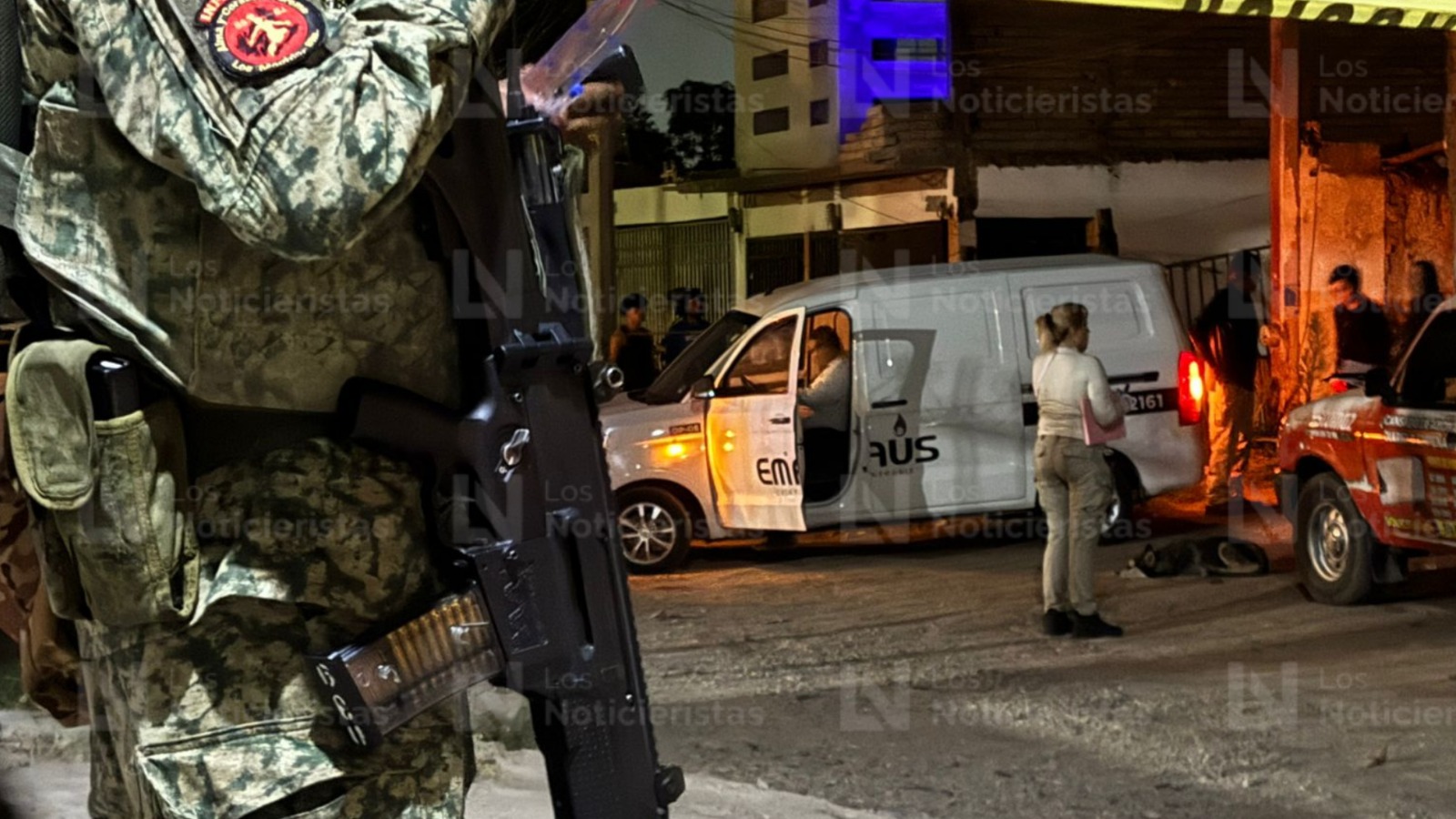 Ejército resguarda la escena del crimen