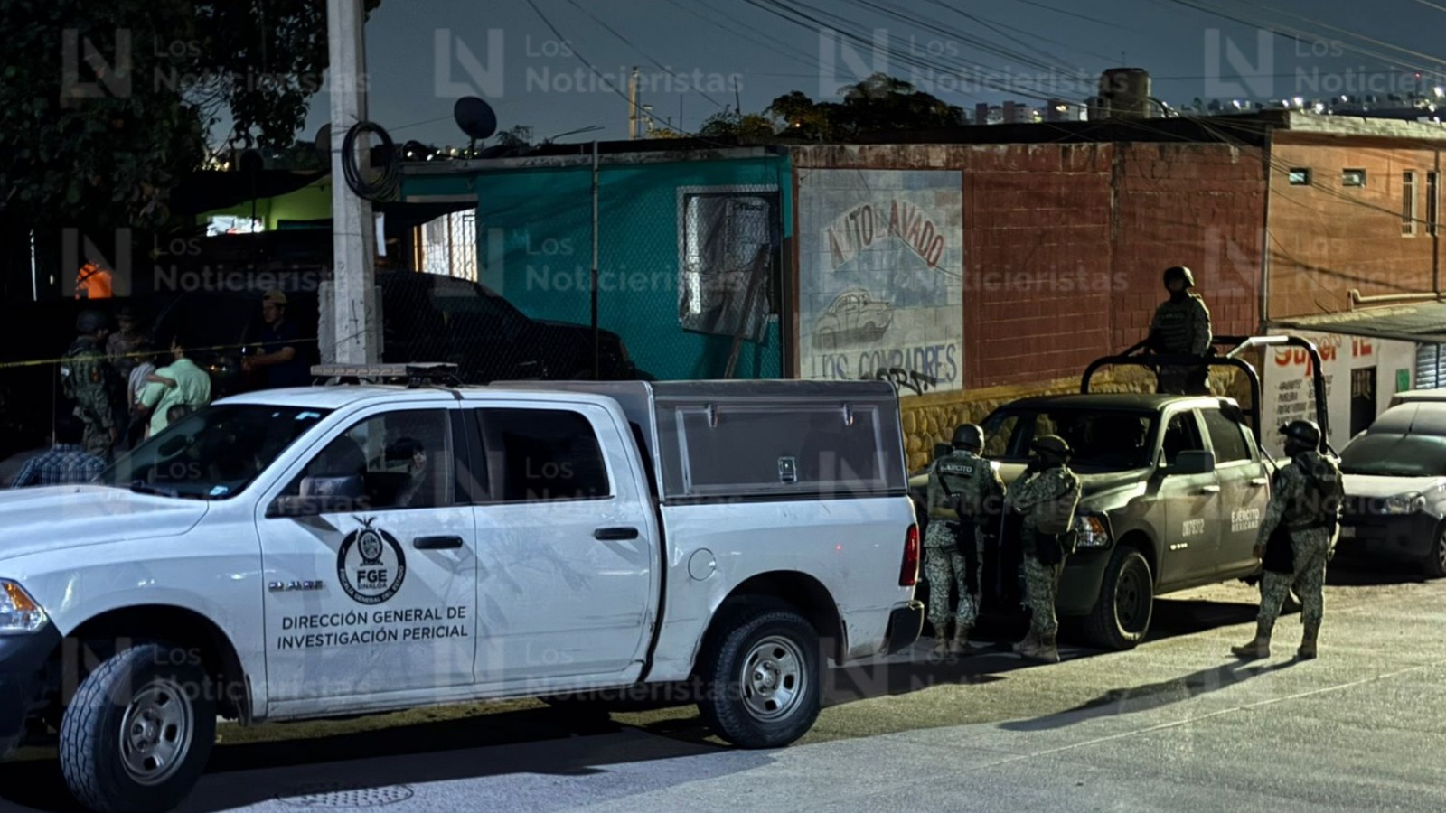 Ejército resguarda la escena del crimen